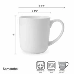 Deals 👏 Mikasa® Samantha Set of 4 Mugs ❤️ -Mikasa Sales 2023 samantha set of 4 mugs K45261543 5
