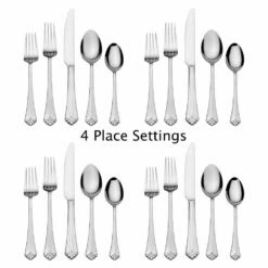 Outlet 🔥 Gourmet Basics® Santa Monica 20 Piece Flatware Set, Service for 4 🤩 -Mikasa Sales 2023 santa monica 20 piece flatware set service for 4 5274397 3