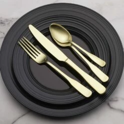 Cheap 👏 Mikasa® Satin Champagne Landyn 16 Piece Flatware Set, Service for 4 😀 -Mikasa Sales 2023 satin champagne landyn 16 piece flatware set service for 4 5287012 2