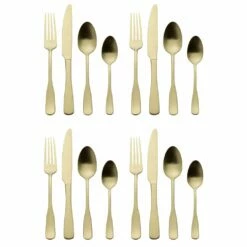 Cheap 👏 Mikasa® Satin Champagne Landyn 16 Piece Flatware Set, Service for 4 😀 -Mikasa Sales 2023 satin champagne landyn 16 piece flatware set service for 4 5287012 4