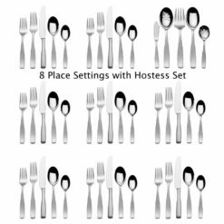 Best Pirce 🔥 Mikasa® Satin Loft 45 Piece Flatware Set, Service for 8 💯 -Mikasa Sales 2023 satin loft 45 piece flatware set service for 8 5100242 3