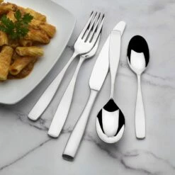 Best Pirce 🔥 Mikasa® Satin Loft 45 Piece Flatware Set, Service for 8 💯 -Mikasa Sales 2023 satin loft 45 piece flatware set service for 8 5100242 6