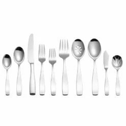 Best Pirce 🔥 Mikasa® Satin Loft 45 Piece Flatware Set, Service for 8 💯 -Mikasa Sales 2023 satin loft 45 piece flatware set service for 8 5100242 7