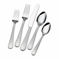 Best Sale 😉 Gourmet Basics® Satin Symmetry 20 Piece Flatware Set, Service for 4 🤩