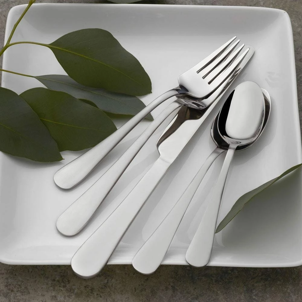 Wholesale 😍 Gourmet Basics® Satin Symmetry 42 Piece Flatware Set, Service for 8 💯 4 Wholesale 😍 Gourmet Basics® Satin Symmetry 42 Piece Flatware Set, Service for 8 💯 - Image 2
