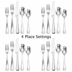 Hot Sale ✔️ Mikasa® Serena 20 Piece Flatware Set, Service for 4 🤩 -Mikasa Sales 2023 serena 20 piece flatware set service for 4 5084413 3