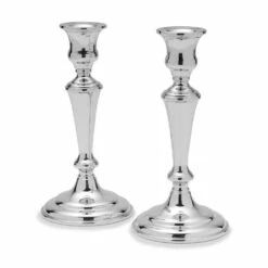 New 😉 Empire Silver™ Set of 2 Large Pewter Candlesticks 🛒