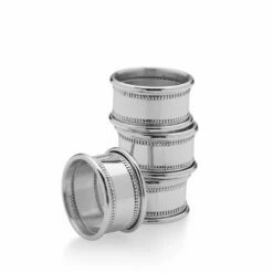 Best deal 😉 Empire Silver™ Set of 4 Beaded Pewter Napkin Rings 😍