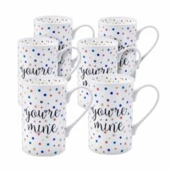 Top 10 🌟 Mikasa® Set of 6 Confetti Youre Mine Mugs 💯