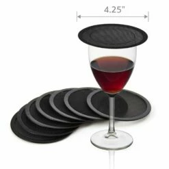 New ⌛ Gourmet Basics® Set of 8 Drink Covers and Coasters 🌟 -Mikasa Sales 2023 set of 8 drink cover and coaster 5277216 6