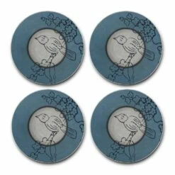 Outlet 🧨 Gourmet Basics® Song Bird Set of 4 Coasters 🎁