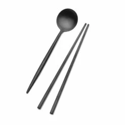 Promo 💯 Studio Nova Black Chopsticks and Spoon Set 🎁