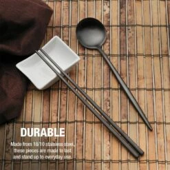 Promo 💯 Studio Nova Black Chopsticks and Spoon Set 🎁 -Mikasa Sales 2023 studio nova black chopsticks and spoon set 5292765 3