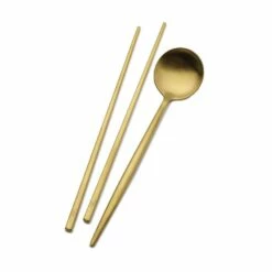 Outlet 👍 Studio Nova Gold Chopsticks and Spoon Set 🎁