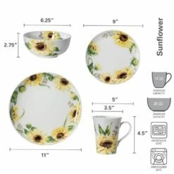 Deals 🧨 Mikasa® Sunflower 24 Piece Dinnerware Set, Service for 6 🤩 14 Deals 🧨 Mikasa® Sunflower 24 Piece Dinnerware Set, Service for 6 🤩 -Mikasa Sales 2023 sunflower 24 piece dinnerware set service for 6 5285875 8