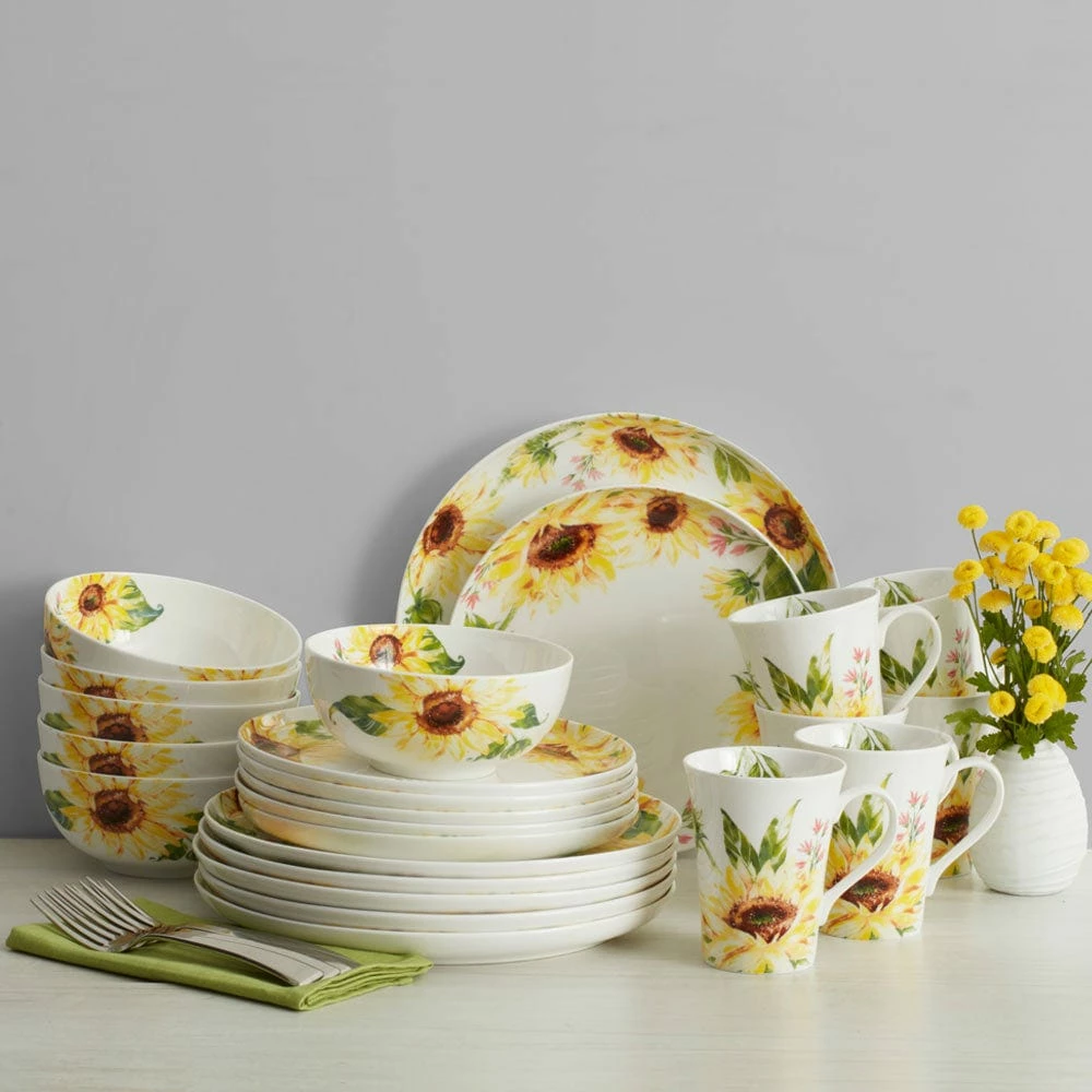 Deals 🧨 Mikasa® Sunflower 24 Piece Dinnerware Set, Service for 6 🤩 4 Deals 🧨 Mikasa® Sunflower 24 Piece Dinnerware Set, Service for 6 🤩 - Image 2