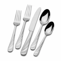 Discount 🥰 Mikasa® Swirl 20 Piece Flatware Set, Service for 4 🌟