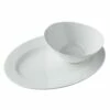 New 👍 Mikasa® Swirl Bone Vegetable Bowl and Serve Platter Set 👏