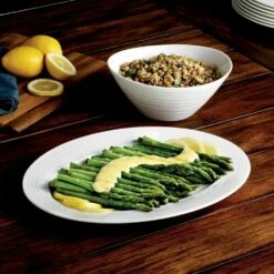 New 👍 Mikasa® Swirl Bone Vegetable Bowl and Serve Platter Set 👏 -Mikasa Sales 2023 swirl bone vegetable bowl and serve platter set 5273657 3