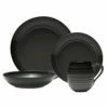 Best Pirce 🧨 Mikasa® Swirl Black Coupe with Graphite Ombre Accent 4 Piece Place Setting 🔔
