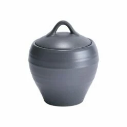 Best Pirce 👍 Mikasa® Swirl Graphite Sugar Bowl 💯