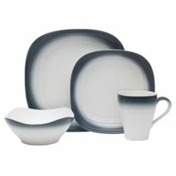 Top 10 😍 Mikasa® Swirl Ombre Blue Square 4 Piece Place Setting 🔥