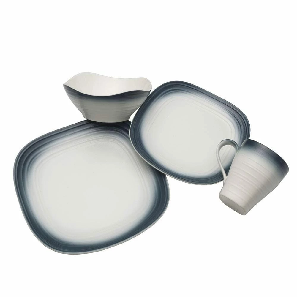 Top 10 😍 Mikasa® Swirl Ombre Blue Square 4 Piece Place Setting 🔥 4 Top 10 😍 Mikasa® Swirl Ombre Blue Square 4 Piece Place Setting 🔥 - Image 2