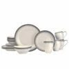 New ❤️ Mikasa® Swirl Ombre Graphite 16 Piece Dinnerware Set, Service for 4 ✔️ -Mikasa Sales 2023 swirl ombre graphite 16 piece dinnerware set service for 4 5138527 1