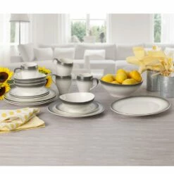 New ❤️ Mikasa® Swirl Ombre Graphite 16 Piece Dinnerware Set, Service for 4 ✔️ -Mikasa Sales 2023 swirl ombre graphite 16 piece dinnerware set service for 4 5138527 2
