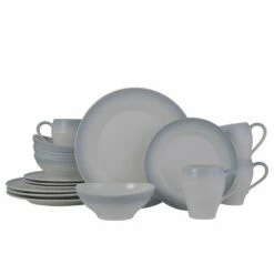 Flash Sale ✔️ Mikasa® Swirl Ombre Grey 16 Piece Dinnerware Set, Service for 4 ✔️