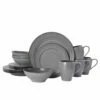 Promo 🔥 Mikasa® Swirl Speckle Graphite 16 Piece Dinnerware Set, Service for 4 🔥 -Mikasa Sales 2023 swirl speckle graphite 16 piece dinnerware set service for 4 5224867 1