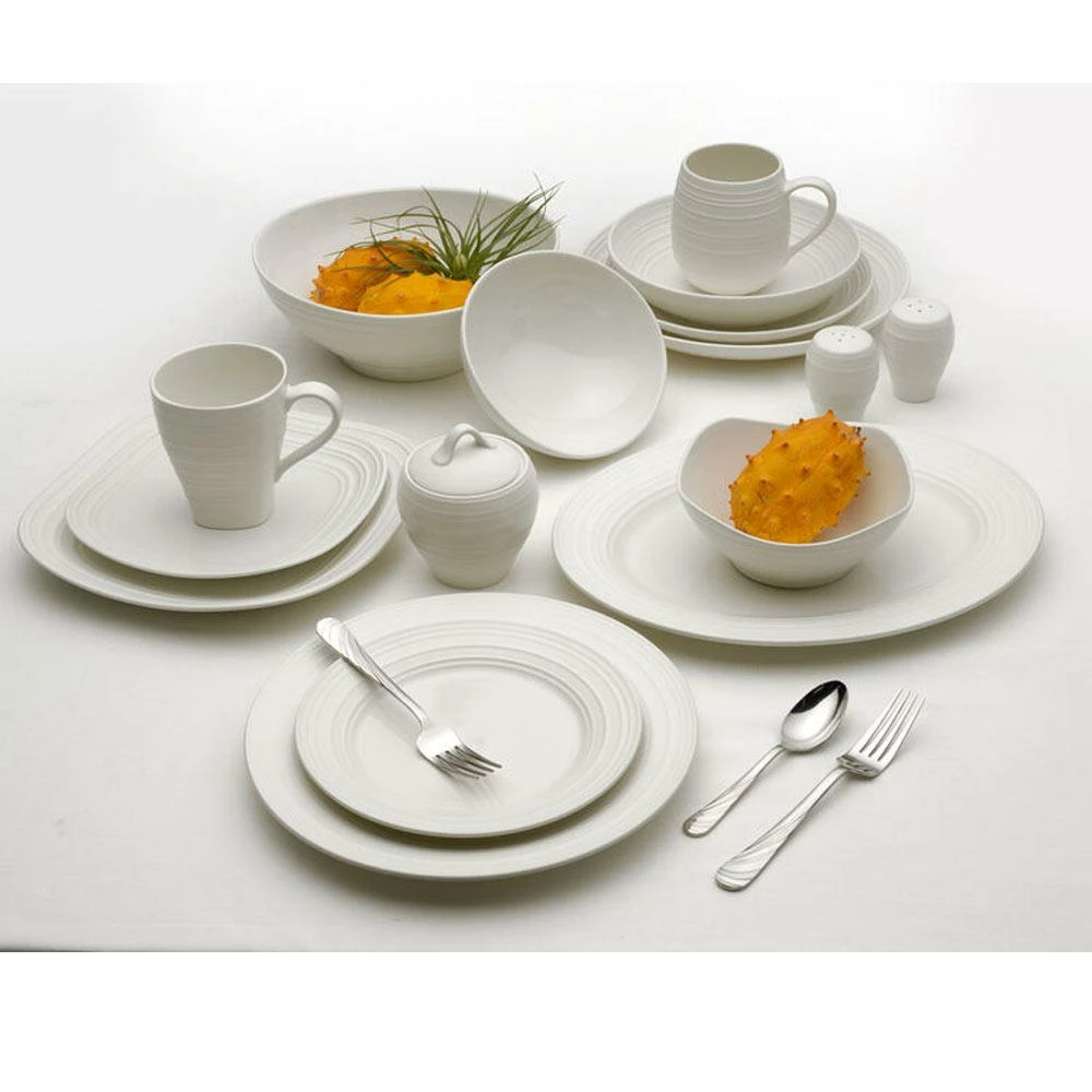 Best deal 😉 Mikasa® Swirl White 4 Piece Place Setting 😀 4 Best deal 😉 Mikasa® Swirl White 4 Piece Place Setting 😀 - Image 2