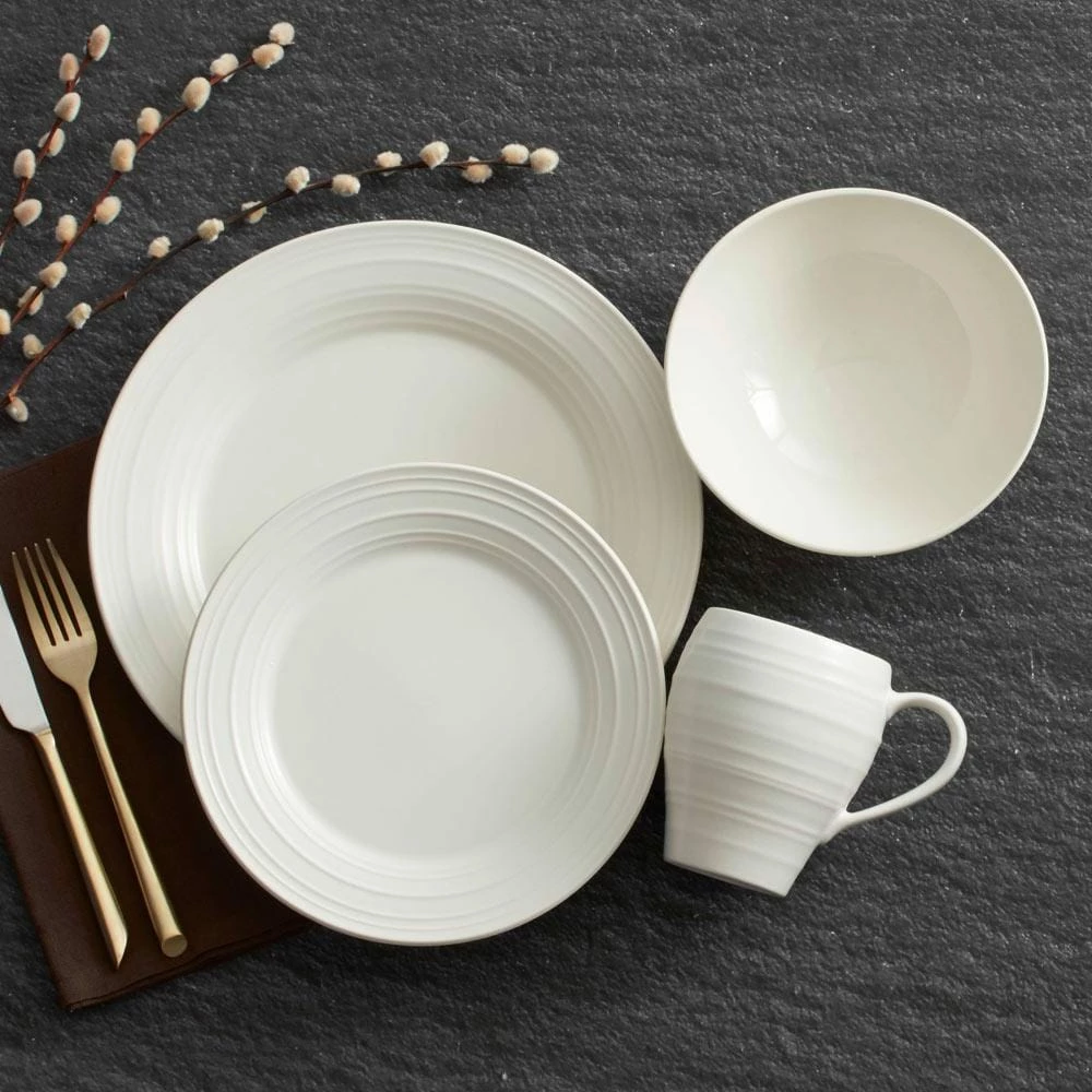 Best deal 😉 Mikasa® Swirl White 4 Piece Place Setting 😀 5 Best deal 😉 Mikasa® Swirl White 4 Piece Place Setting 😀 - Image 3