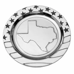 Promo 🧨 Wilton Armetale® Texas Stars and Stripes Large Round Tray 😍