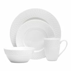 Best deal 🌟 Mikasa® Trellis White 16 Piece Dinnerware Set ❤️
