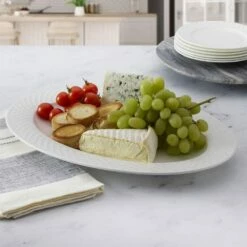 Hot Sale 🤩 Mikasa® Trellis White Oval Platter 🔥 -Mikasa Sales 2023 trellis white oval platter 5285634 2