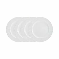 Coupon 🔥 Mikasa® Trellis White Set of 4 Salad Plates 😍