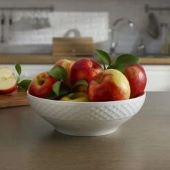 Hot Sale 🎁 Mikasa® Trellis White Vegetable Serve Bowl 😀 -Mikasa Sales 2023 trellis white vegetable serve bowl 5285633 3
