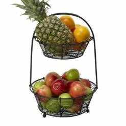 Budget ✔️ Gourmet Basics® Tulsa 2 Tier Fruit Storage Basket ✨