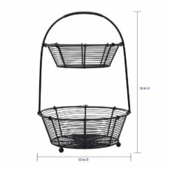 Budget ✔️ Gourmet Basics® Tulsa 2 Tier Fruit Storage Basket ✨ -Mikasa Sales 2023 tulsa 2 tier fruit storage basket 5282081 3