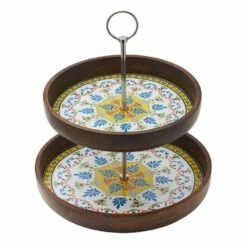 Best Pirce ❤️ Gourmet Basics® Vella 2 Tier Mango Wood Tray 💯