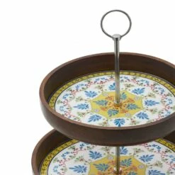 Best Pirce ❤️ Gourmet Basics® Vella 2 Tier Mango Wood Tray 💯 -Mikasa Sales 2023 vella 2 tier mango wood tray 5276662 4