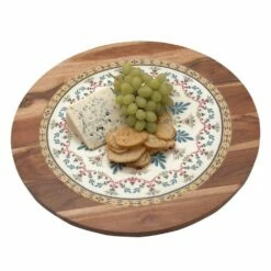 Deals ⌛ Gourmet Basics® Vella Lazy Susan Acacia Wood Serve Tray, 18 Inch 🧨