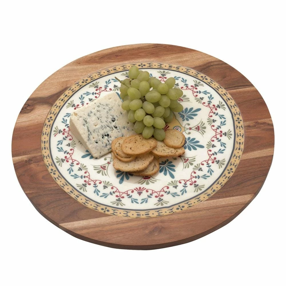 Deals ⌛ Gourmet Basics® Vella Lazy Susan Acacia Wood Serve Tray, 18 Inch 🧨 3 Deals ⌛ Gourmet Basics® Vella Lazy Susan Acacia Wood Serve Tray, 18 Inch 🧨