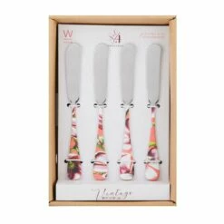 Outlet 💯 Wallace® Vintage Botanical Set of 4 Spreaders ⌛ -Mikasa Sales 2023 vintage botanical set of 4 spreaders 5279078 4