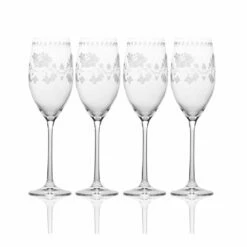 Flash Sale 🤩 Mikasa® Vintage Floral Set of 4 Flute Glasses 💯