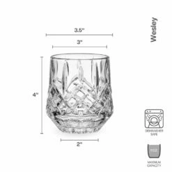 Hot Sale 🎉 Mikasa® Wesley Set of 4 Double Old Fashioned Whiskey Glasses 🎁 -Mikasa Sales 2023 wesley set of 4 double old fashioned whiskey glasses 5294200 4