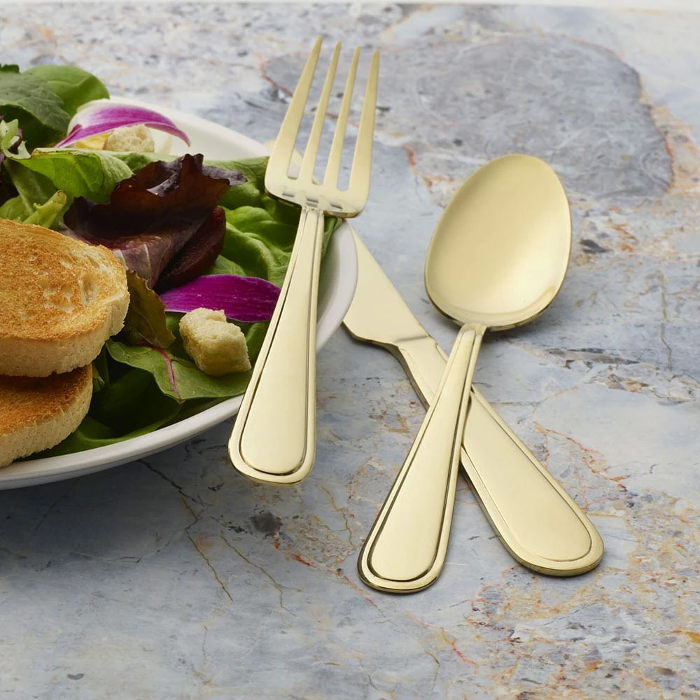 Best Pirce 👏 Gourmet Basics® Westfield Satin Champagne Gold 16 Piece Flatware Set, Service for 4 🔥 6 Best Pirce 👏 Gourmet Basics® Westfield Satin Champagne Gold 16 Piece Flatware Set, Service for 4 🔥 - Image 4