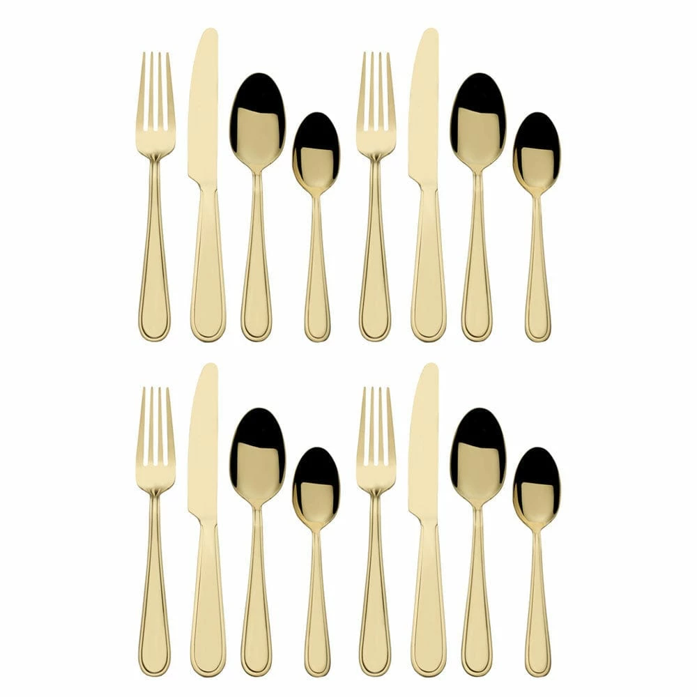 Best Pirce 👏 Gourmet Basics® Westfield Satin Champagne Gold 16 Piece Flatware Set, Service for 4 🔥 9 Best Pirce 👏 Gourmet Basics® Westfield Satin Champagne Gold 16 Piece Flatware Set, Service for 4 🔥 - Image 7