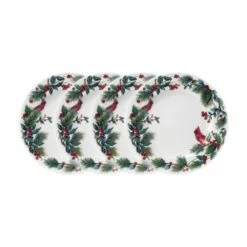 Coupon 🎁 Mikasa® Winter Cardinal Set of 4 Salad Plates 🔥